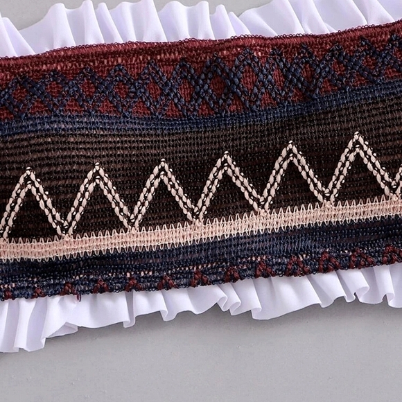 Boho Geometric Bandeau Bikini - Picture 4 of 5